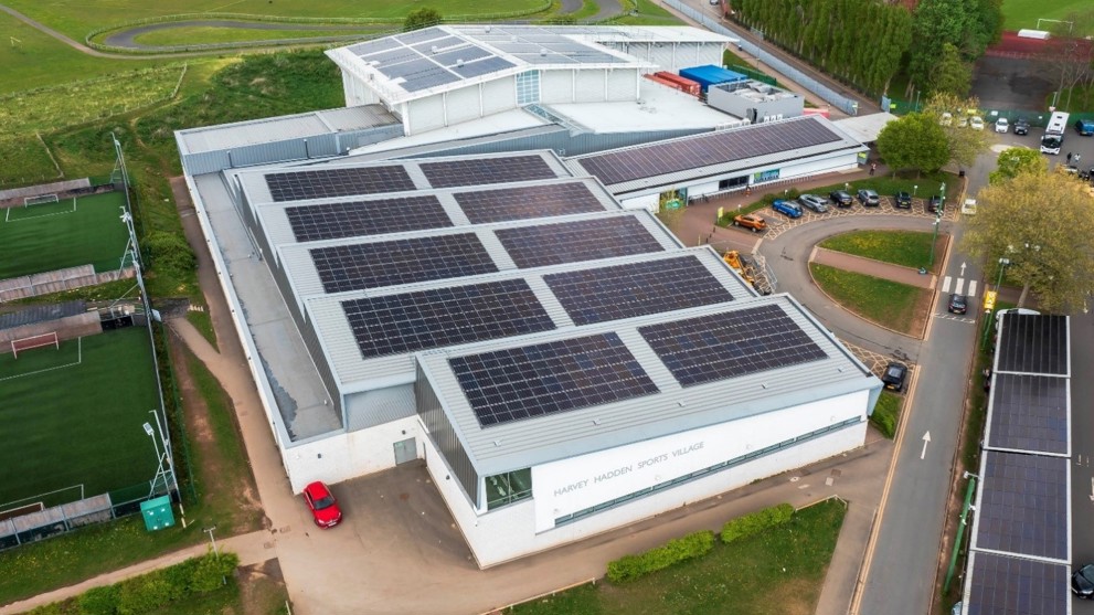 Solar PV system at Harvey Hadden Sports Village in Bilborough, Nottingham