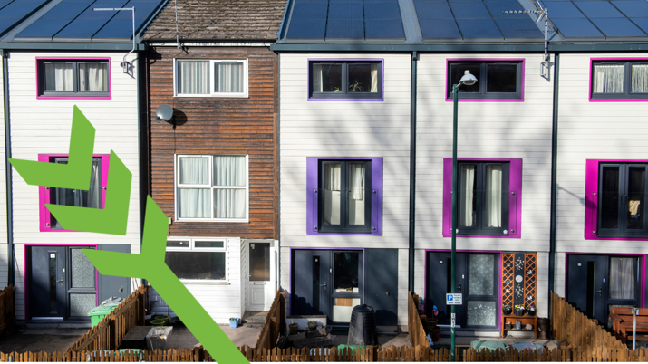 Rows of ECO Friendly Homes